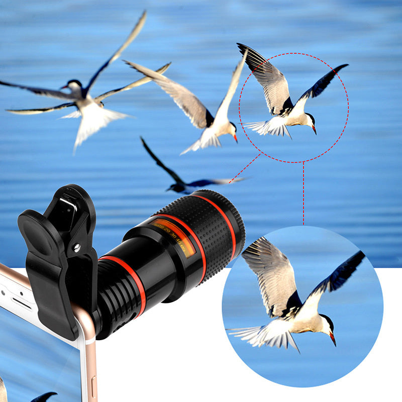 Zoom Mobile Phone Clip-On Retractable Telescope