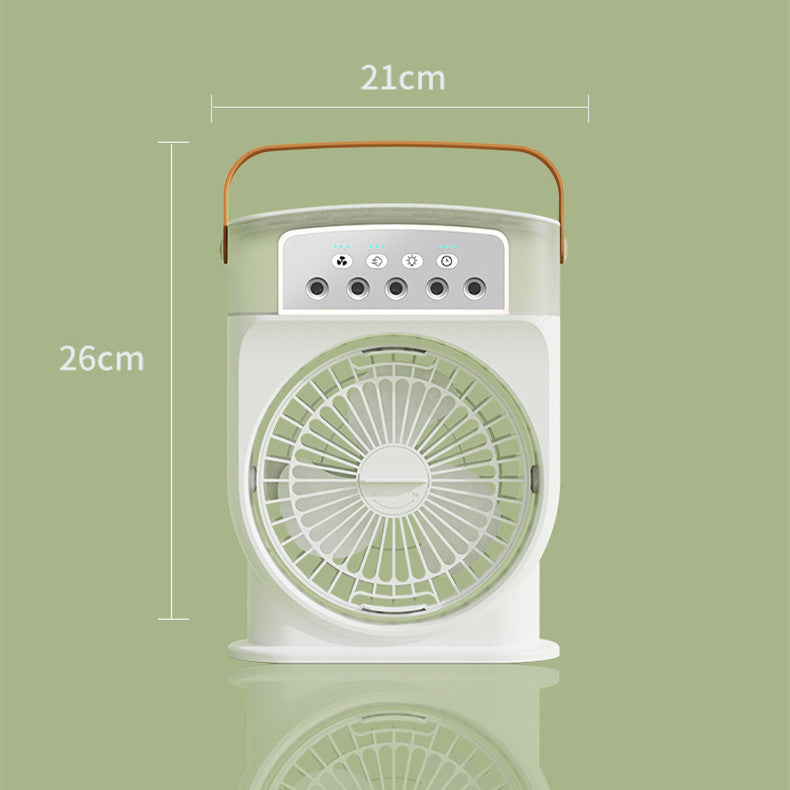 Portable USB Air Conditioner Cooling Fan With 5 Sprays 7 Color]