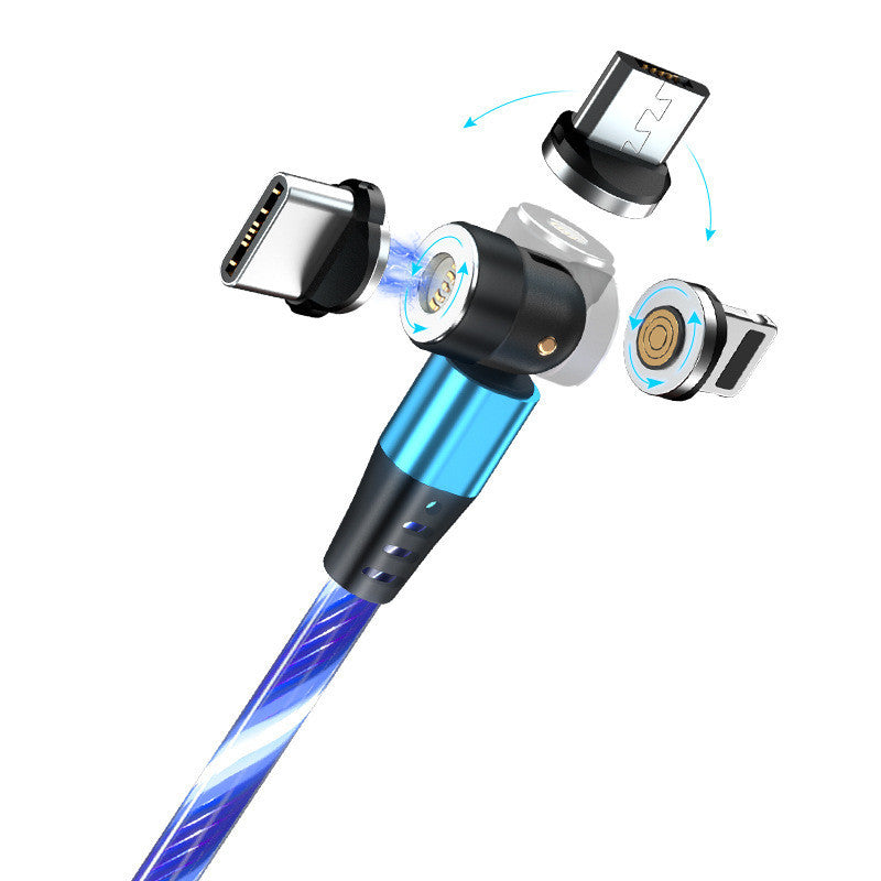 540 Rotate Luminous Magnetic Cable 3A Fast Charging