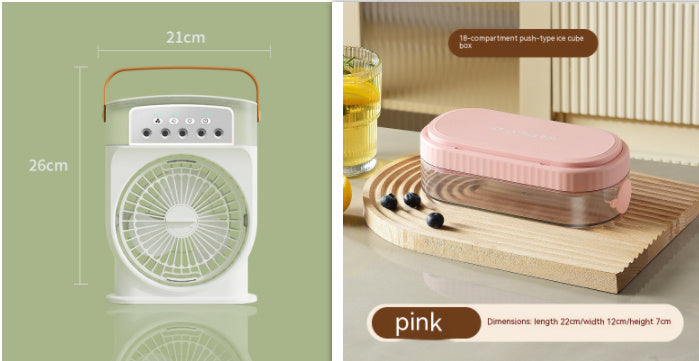 Portable USB Air Conditioner Cooling Fan With 5 Sprays 7 Color]