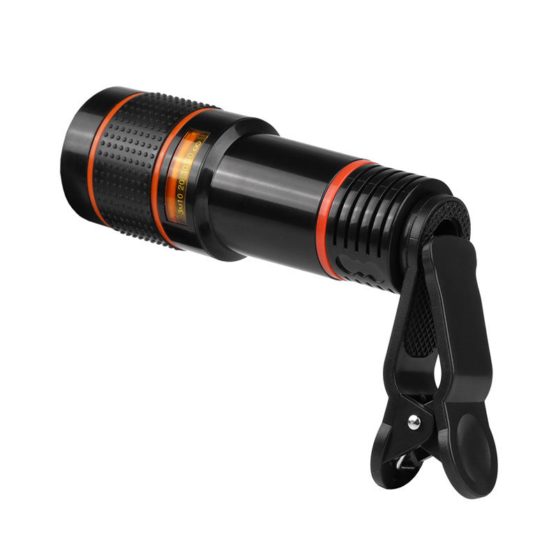 Zoom Mobile Phone Clip-On Retractable Telescope
