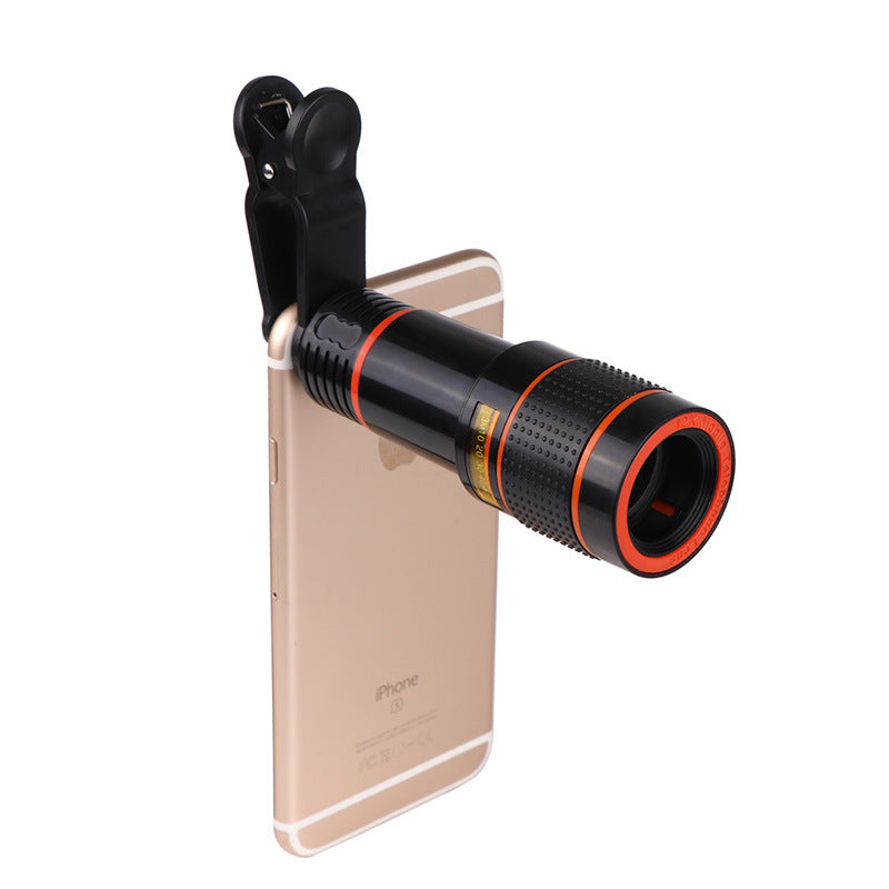 Zoom Mobile Phone Clip-On Retractable Telescope