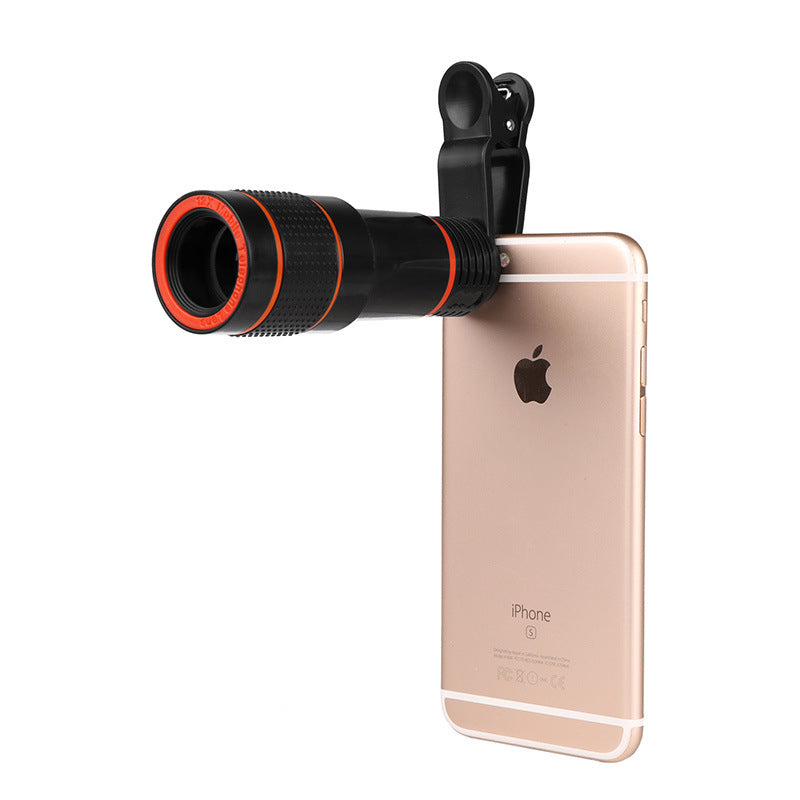 Zoom Mobile Phone Clip-On Retractable Telescope