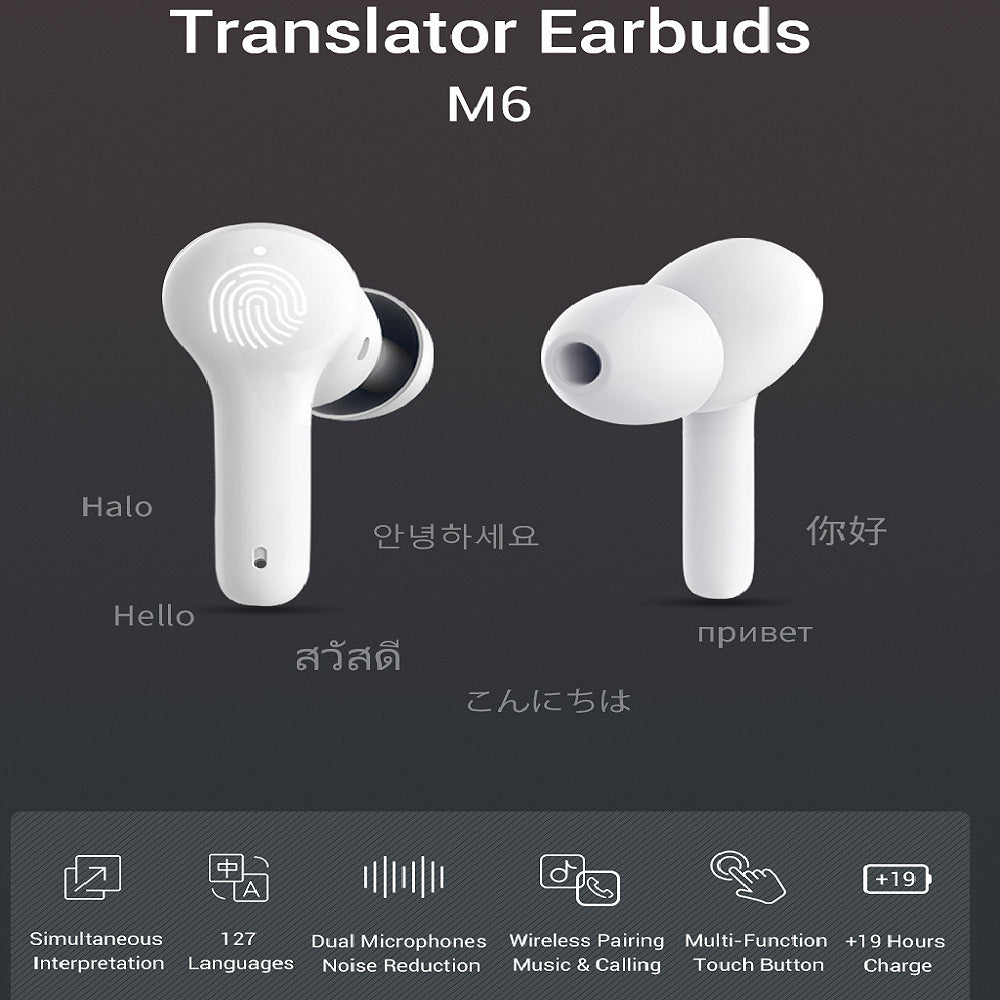 M6 Smart Bluetooth Translation Headphones