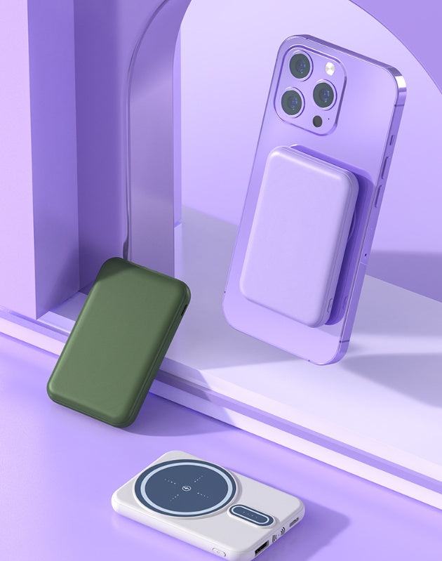 Magnetic Suction Charging Bank Wireless