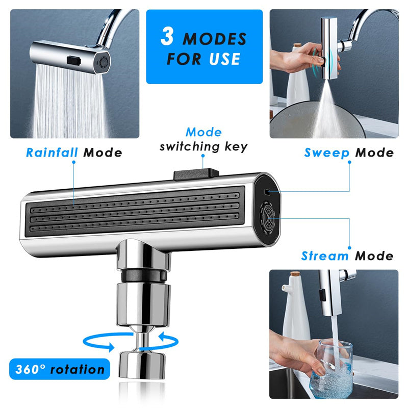 Kitchen Faucet Waterfall Outlet Splash Proof Universal