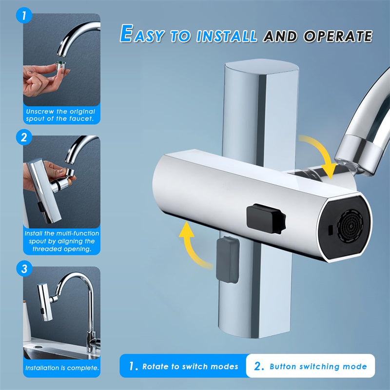 Kitchen Faucet Waterfall Outlet Splash Proof Universal