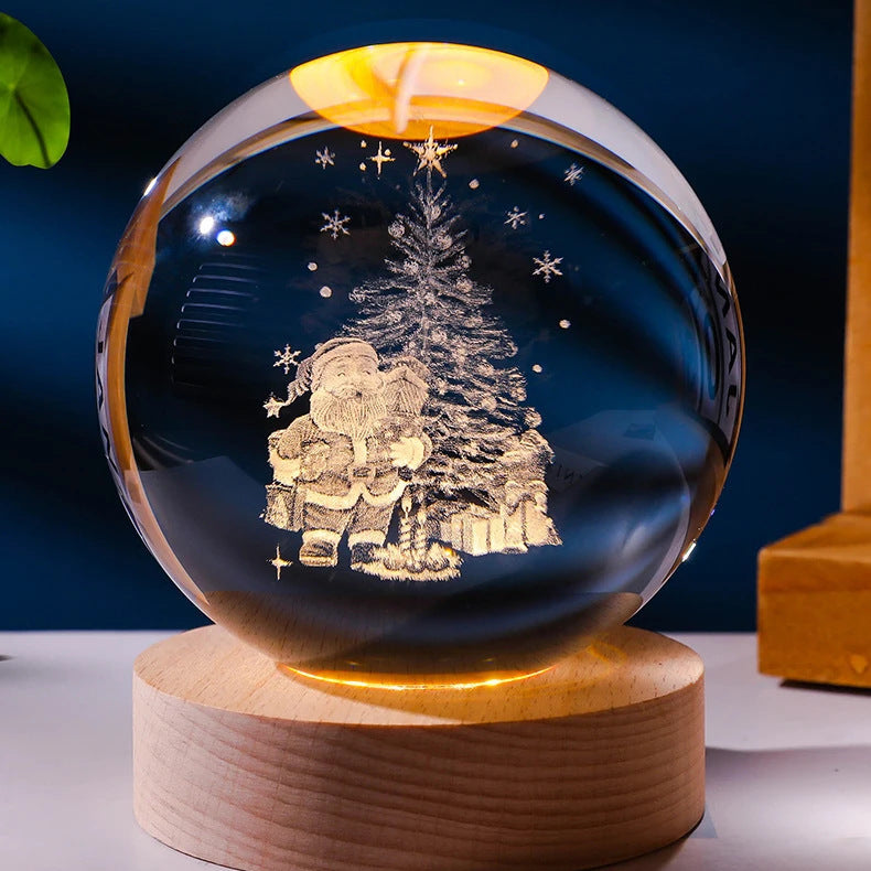 Luminous Starry Sky And Planets Moon Moon Crystal Ball Small Night