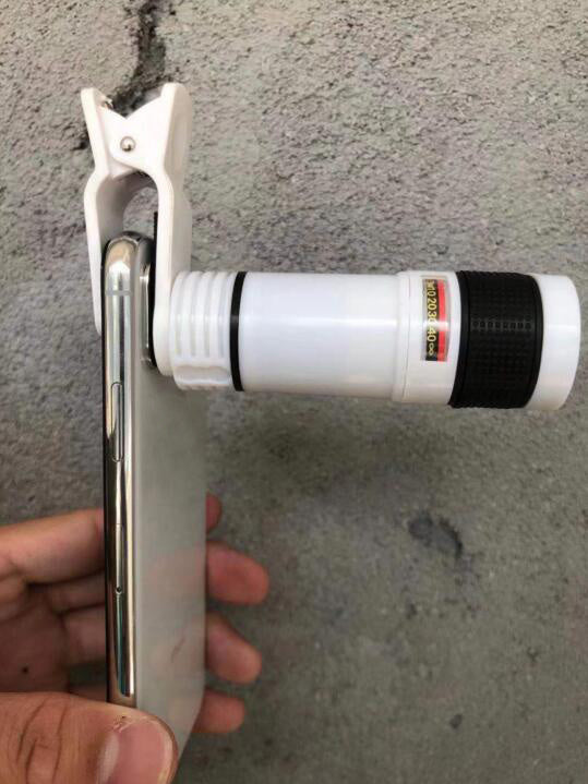 Zoom Mobile Phone Clip-On Retractable Telescope